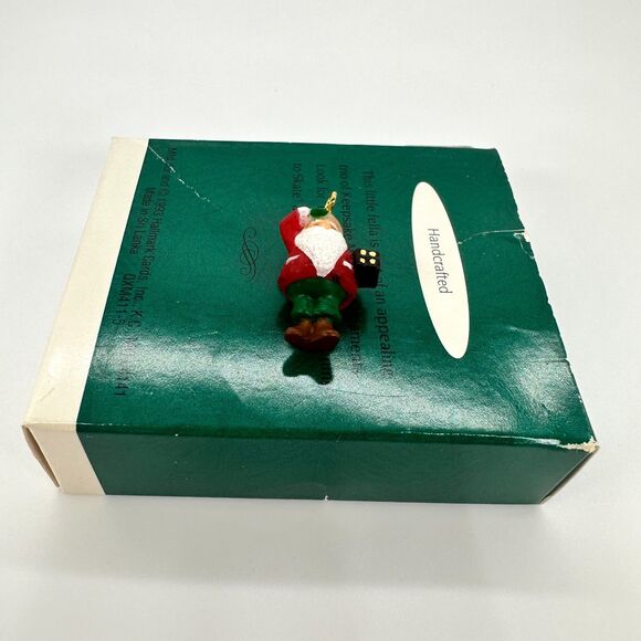 Hallmark Keepsake Lighting A Path Miniature Gnome Christmas 1993 Ornament - Picture 9 of 9